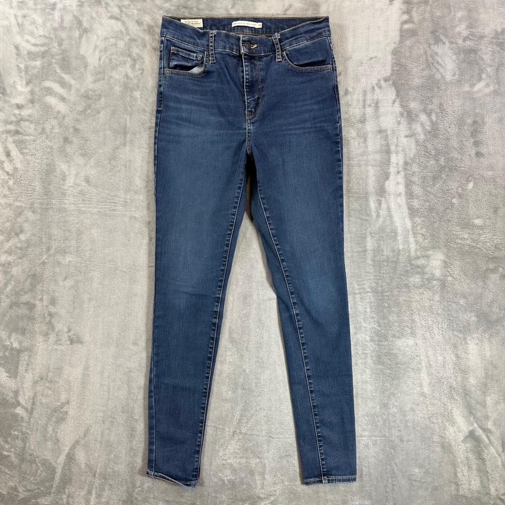 Levi's Premium 711 Skinny Jeans Womens Size 28x30 Blue Dark Wash